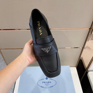 Prada Leather Loafers Black