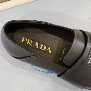 Prada Leather Loafers Black