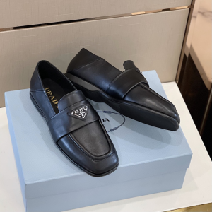 Prada Leather Loafers Black
