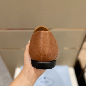 Prada Leather Loafers Brown