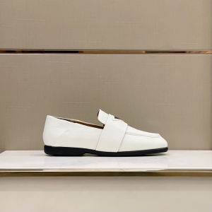 Prada Leather Loafers White