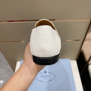 Prada Leather Loafers White