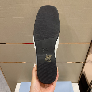 Prada Leather Loafers White