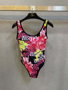 Versace One Piece Logo Printed scoop Swimsuit Versace One Piece Logo Printed scoop Swimsuit