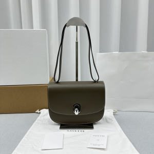 Savette Tondo 22 Shoulder Crossbody Bag Dark Green Leather Savette Tondo 22 Shoulder Crossbody Bag Dark Green Leather