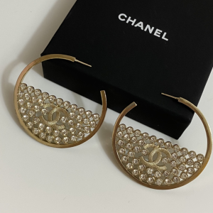 Chanel CC Logo Diamonds Earrings