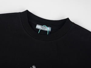 Prada Black Cotton T Shirt