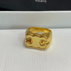 Celine Triomphe Chevaliere Gold Rings