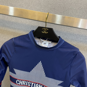 Dior One Pieces Swimsuit Blue