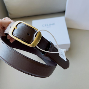 Burberry Leather Belt Burgundy 30MM