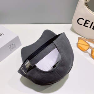 Chanel CC Logo Baseball Cap Hat Gray