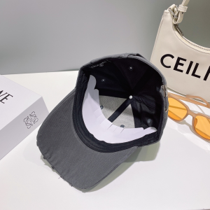 Chanel CC Logo Baseball Cap Hat Gray