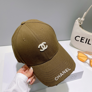 Chanel CC Logo Baseball Cap Hat Green