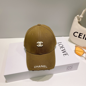 Chanel CC Logo Baseball Cap Hat Green
