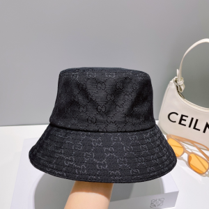 Gucci Black GG Supreme Canvas Bucket Hat