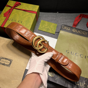 Gucci GG Marmont Leather Belt Brown 40MM