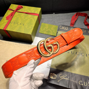 Gucci GG Marmont Leather Belt Orange 40MM