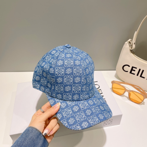 Loewe Anagram Denim Blue Baseball Hat