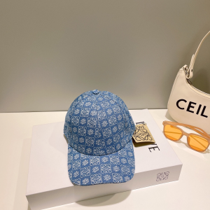 Loewe Anagram Denim Blue Baseball Hat