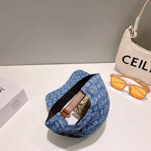 Loewe Anagram Denim Blue Baseball Hat