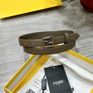 Fendi FF Buckle Leather Belt Green 20MM