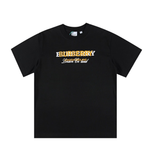 Burberry Black Cotton T Shirt