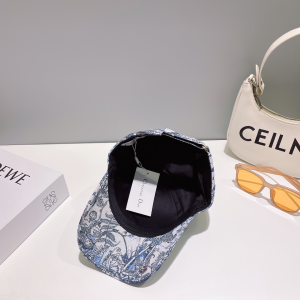 Dior Cotton Blue Baseball Cap Hat