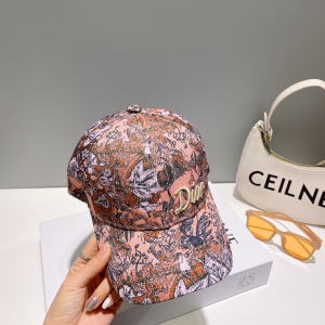 Dior Cotton Pink Baseball Cap Hat