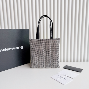 Alexander Wang Heiress Crystal embellished Quilted Shell Tote Bag Silver Alexander Wang Heiress Crystal embellished Quilted Shell Tote Bag Silver