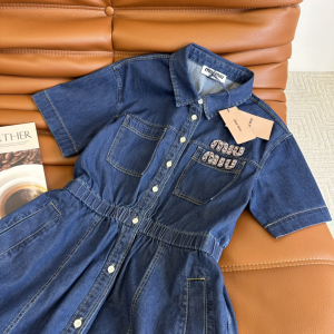 Miu Miu Denim Blue Dress