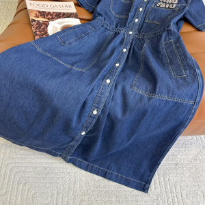 Miu Miu Denim Blue Dress