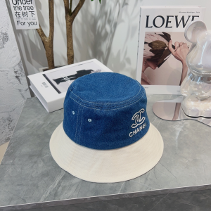 Chanel CC Denim Blue Bucket Hat