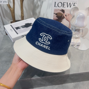 Chanel CC Denim Blue Bucket Hat