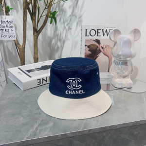 Chanel CC Denim Blue Bucket Hat