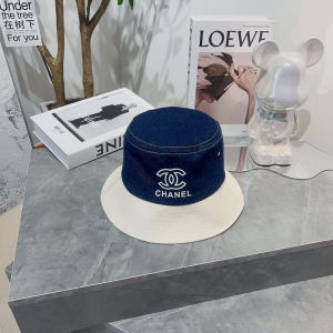 Chanel CC Denim Blue Bucket Hat