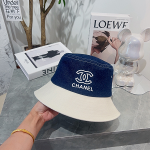 Chanel CC Denim Blue Bucket Hat