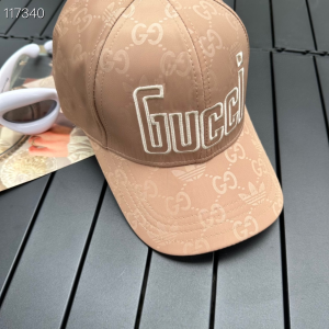 Gucci x Adidas GG Baseball Cap Hat Beige