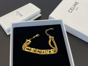 Celine Gourmette Chain Bracelets Gold