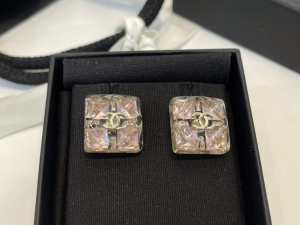Chanel CC Square Earrings