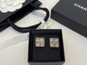Chanel CC Square Earrings