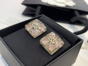 Chanel CC Square Earrings