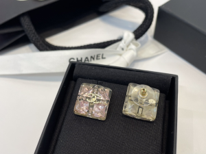 Chanel CC Square Earrings
