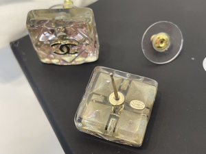 Chanel CC Square Earrings