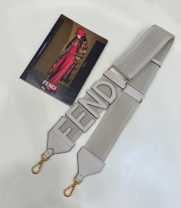 Fendi Long Adjustable Off White Ribbon Shoulder Strap Fendi Long Adjustable Off White Ribbon Shoulder Strap