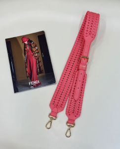 Fendi Woven Leather Shoulder Strap Pink Fendi Woven Leather Shoulder Strap Pink