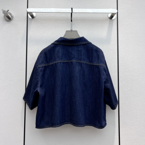 Miu Miu Denim Blue Short Shirts