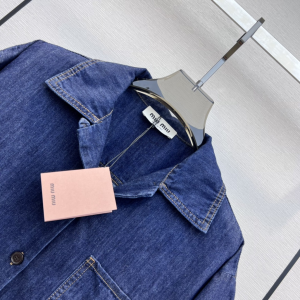Miu Miu Denim Blue Short Shirts
