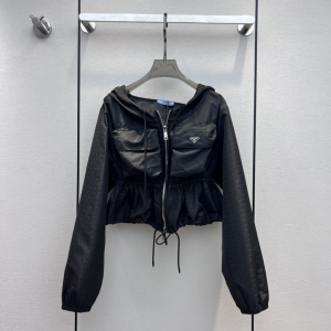 Prada Black Re Nylon Hooded Jacket