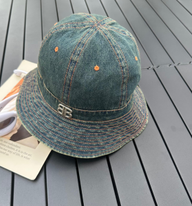 Balenciaga BB Denim Blue Bucket Hat