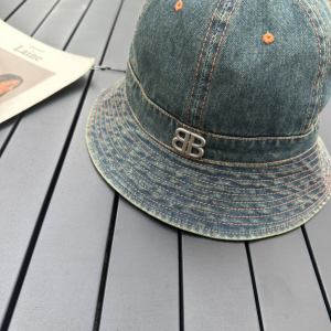 Balenciaga BB Denim Blue Bucket Hat